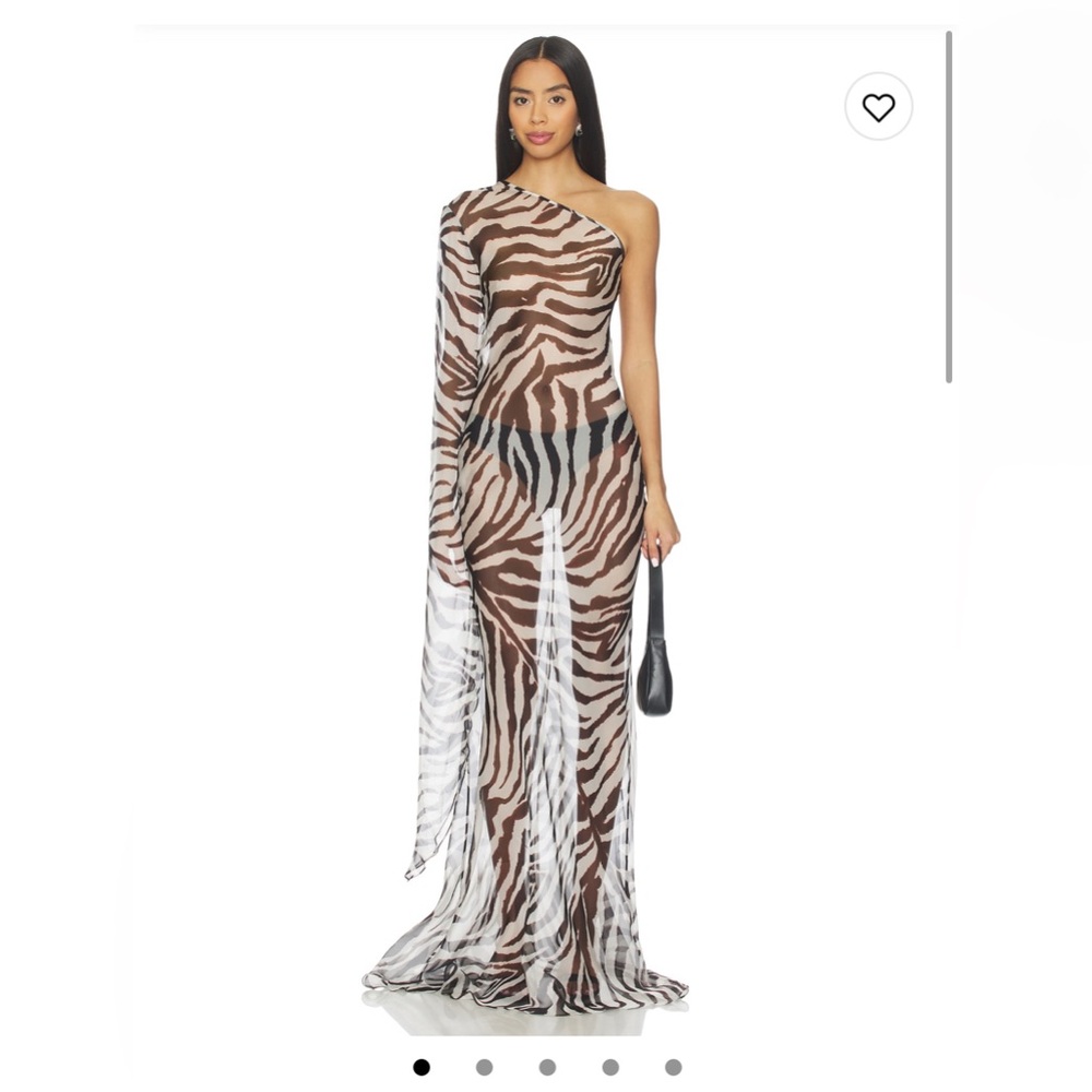 Cha the label REVOLVE zebra print maxi dress small